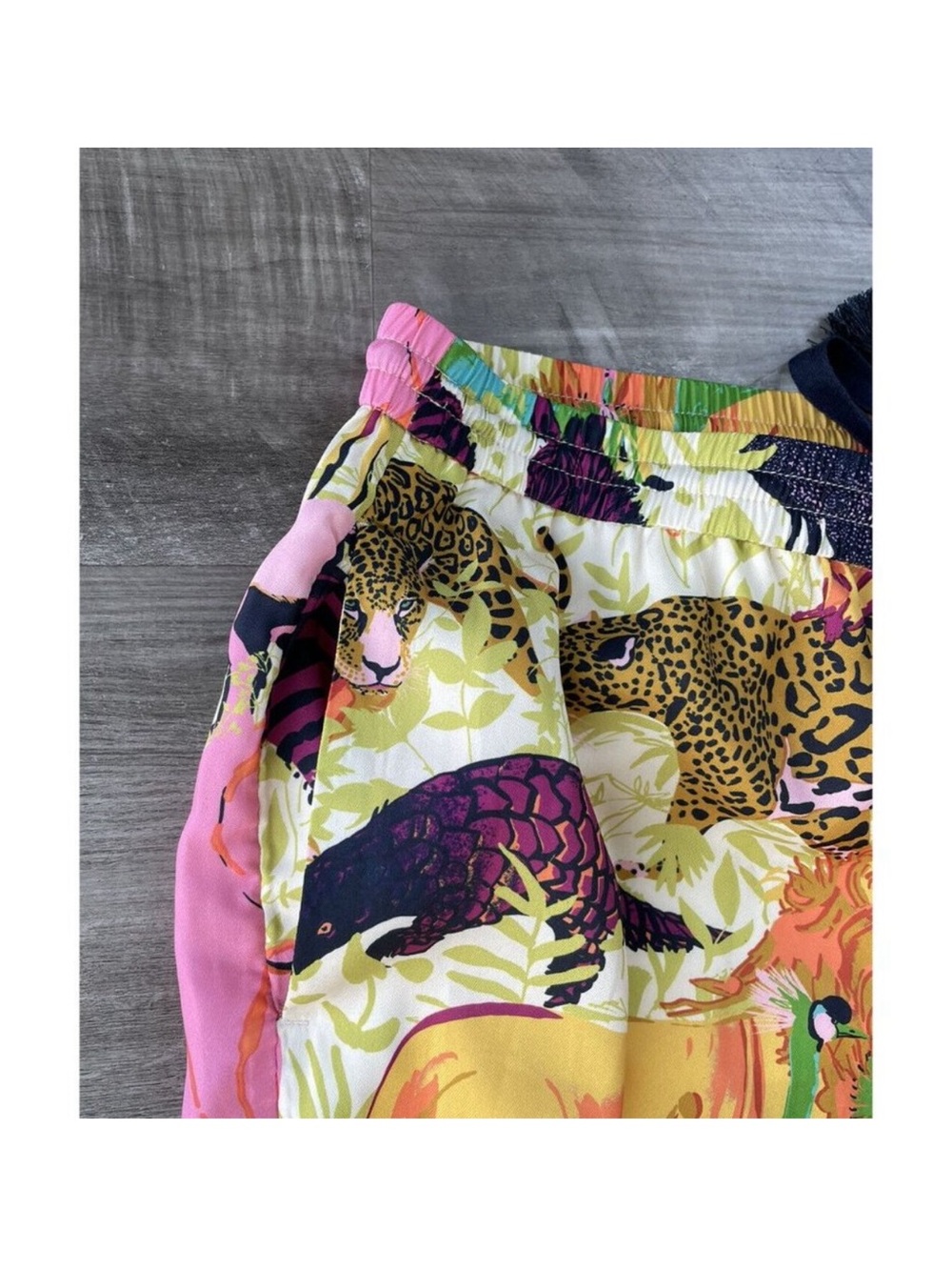 J. Crew Wide-Leg Safari Print Pants - Size 12 - Picture 4 of 6